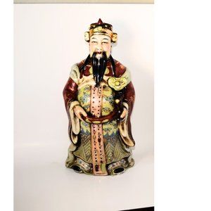 Chinese Porcelain Figure of Zhang Xian, Lu Star in Excellent Condition